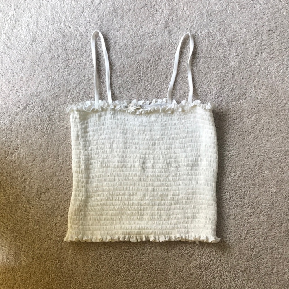 Off white cropped tank top